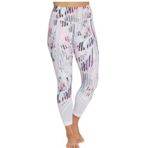 Calia by Carrie Underwood, Luster Striped Mesh Leggings, Women's sz L, L- 25 Inc